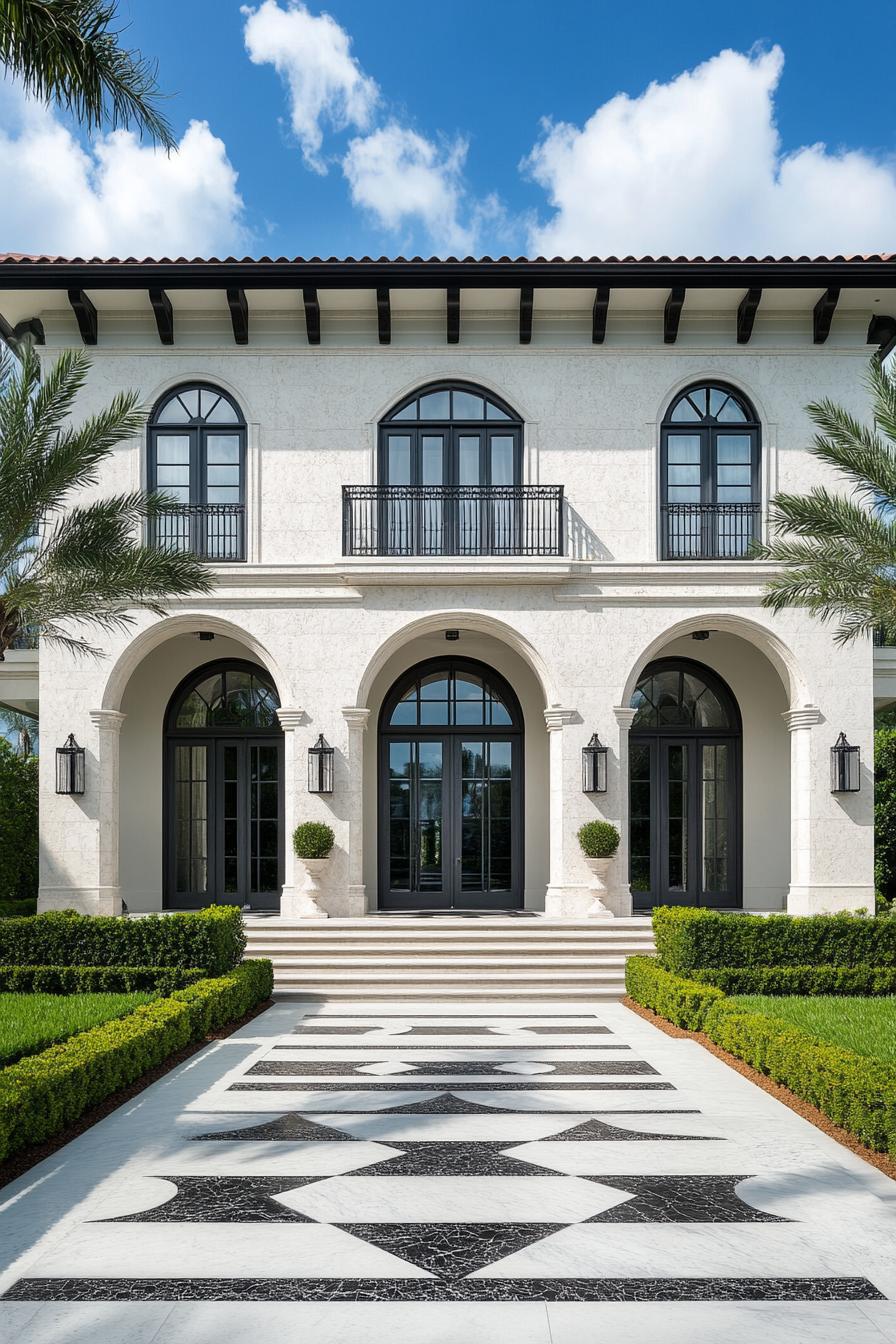 Luxury house with striking arches and elegant windows