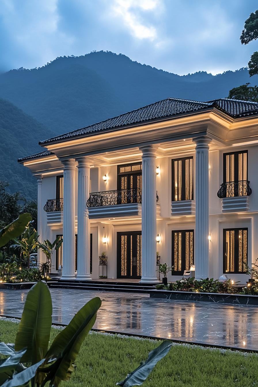 Elegant house with classical columns