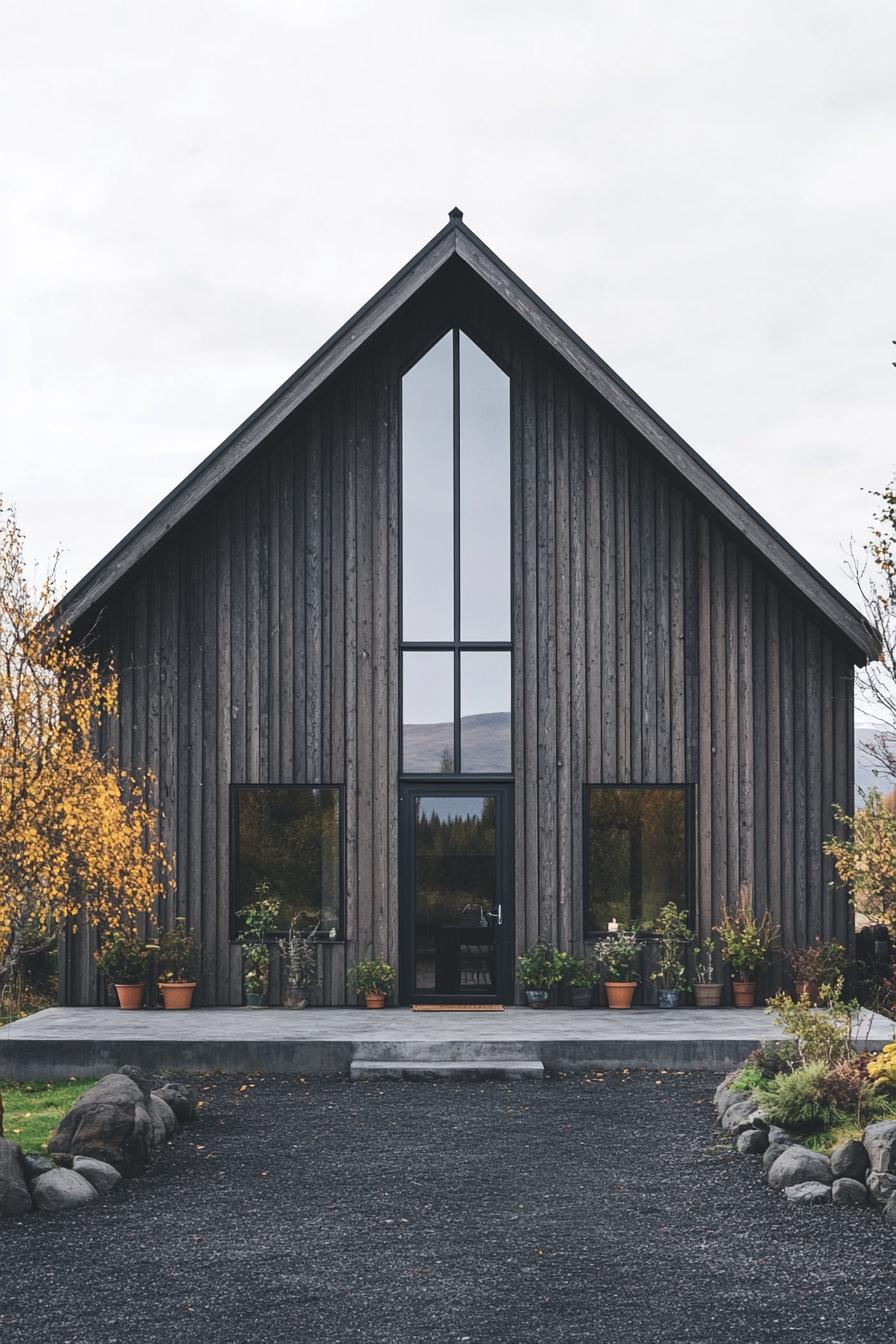 Wooden A-Frame House Amidst Nature