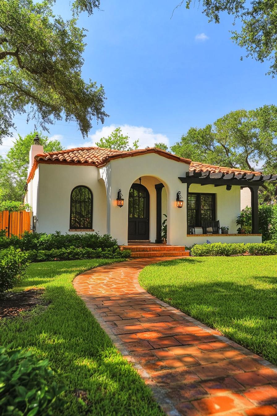 Idyllic Spanish bungalow with arched doorway