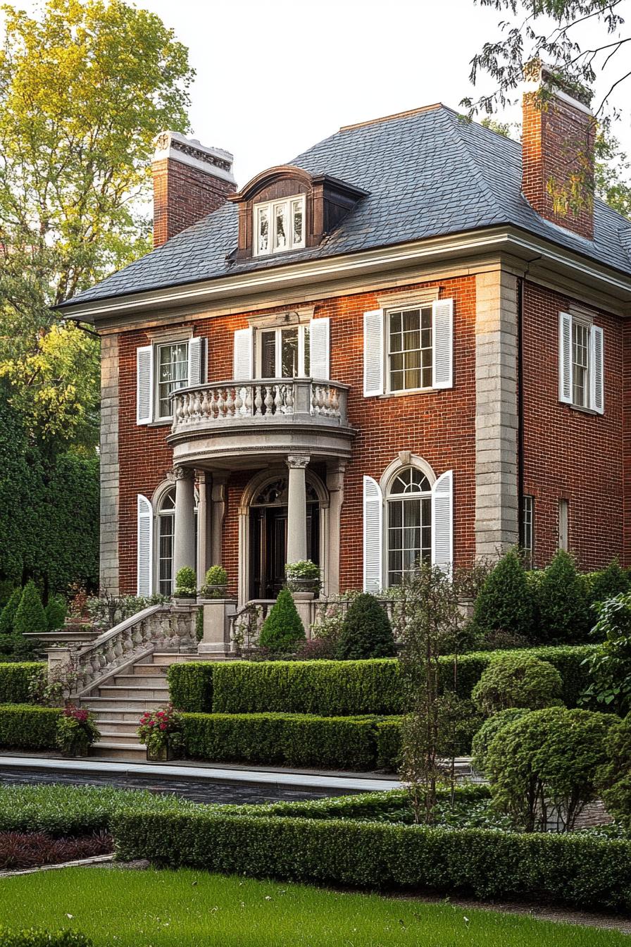 Elegant Georgian home with lush gardens