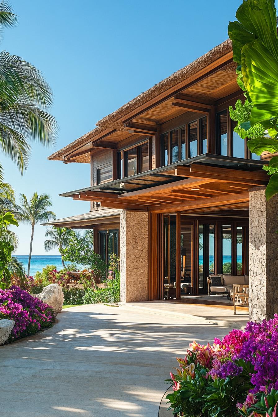 Elegant tropical house with a sea view