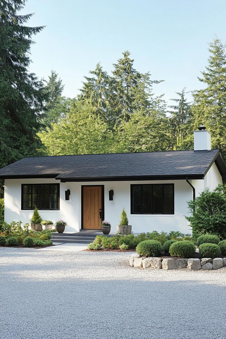 Quaint bungalow surrounded by lush greenery