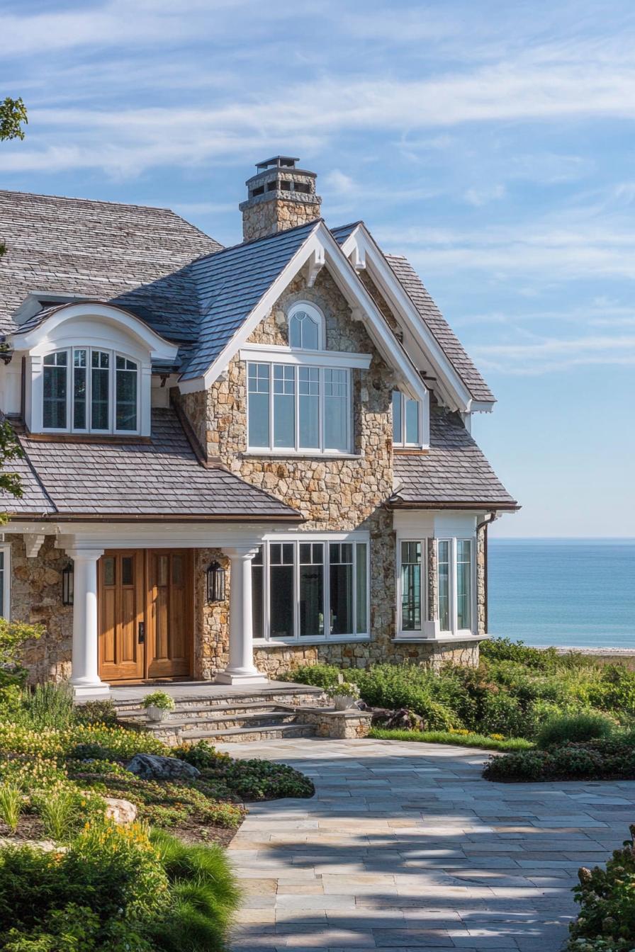 Elegant stone house with ocean view