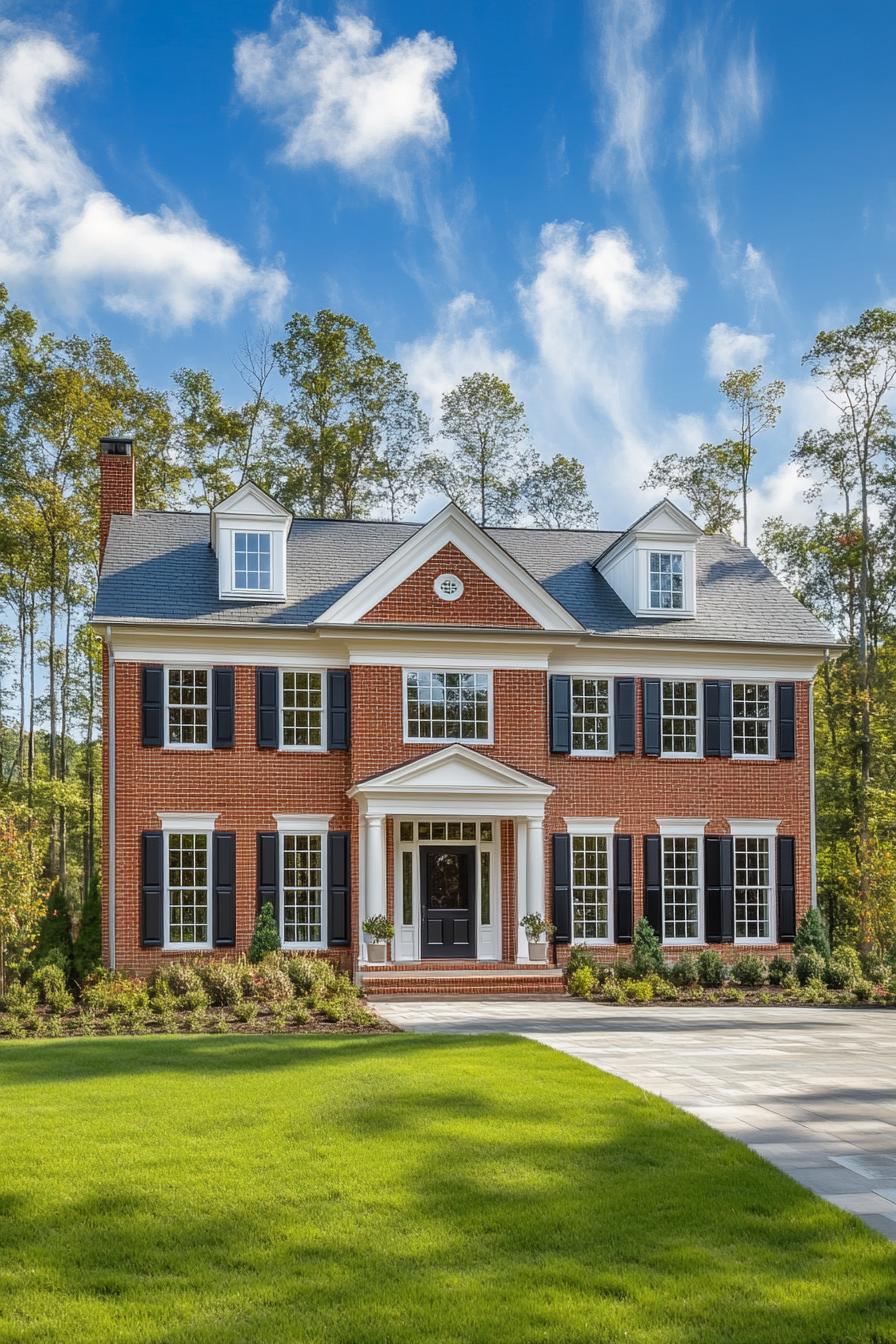 Elegant Georgian Home with Brick and Shutters