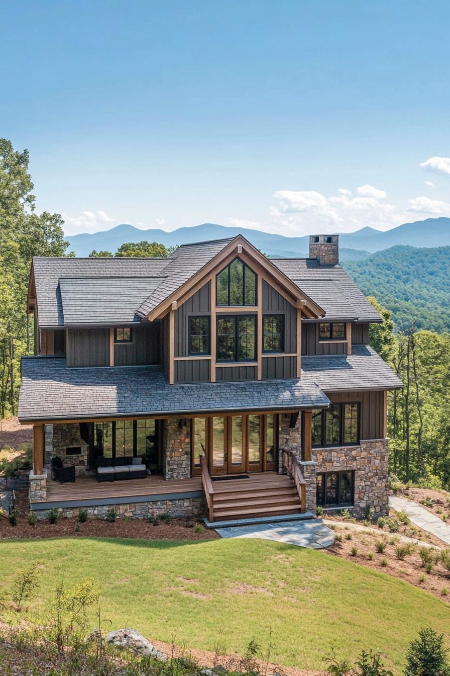 Charming country home nestled in mountain landscape