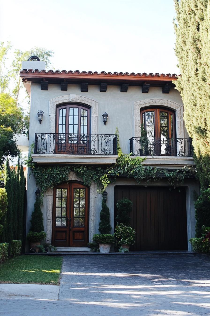 Charming two-story house with wooden accents