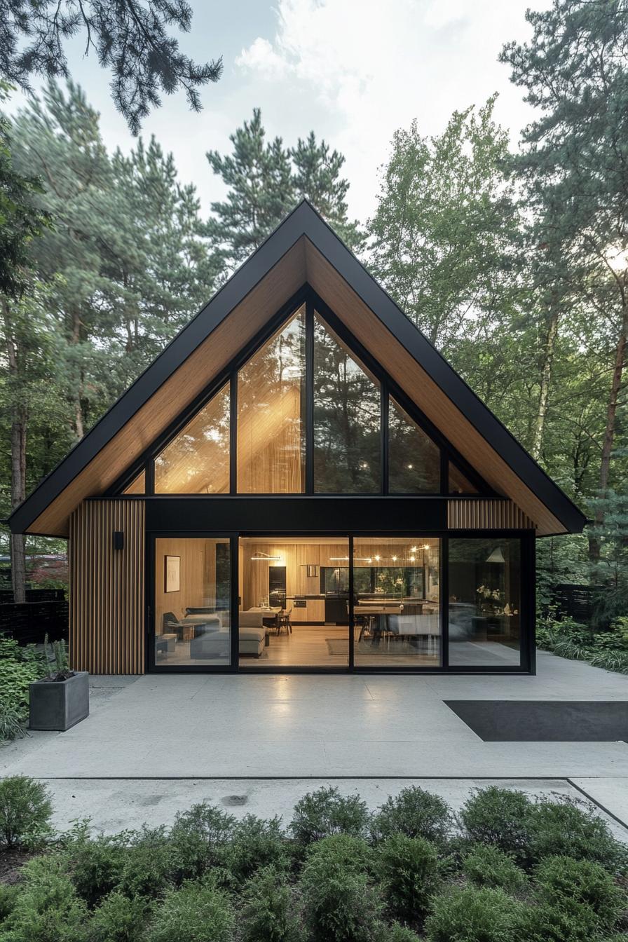 Stylish A-frame bungalow in the woods