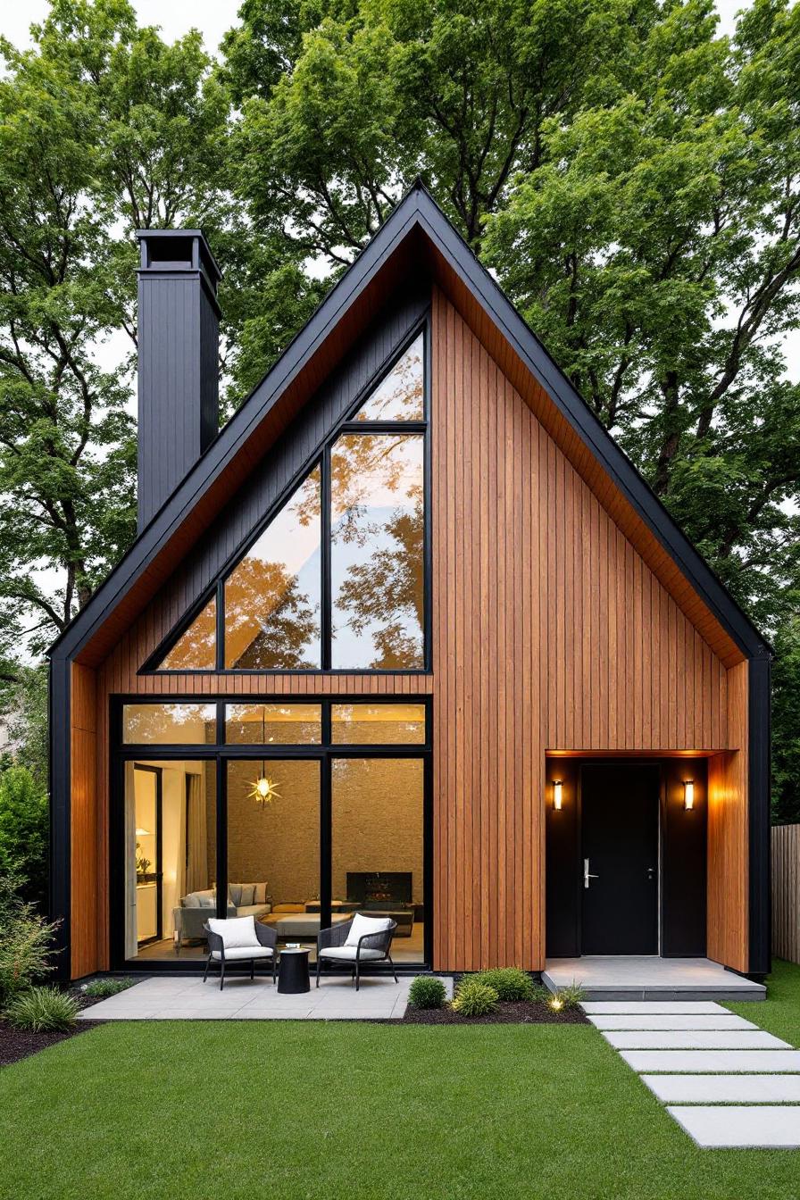 Angular A-Frame with Tall Windows