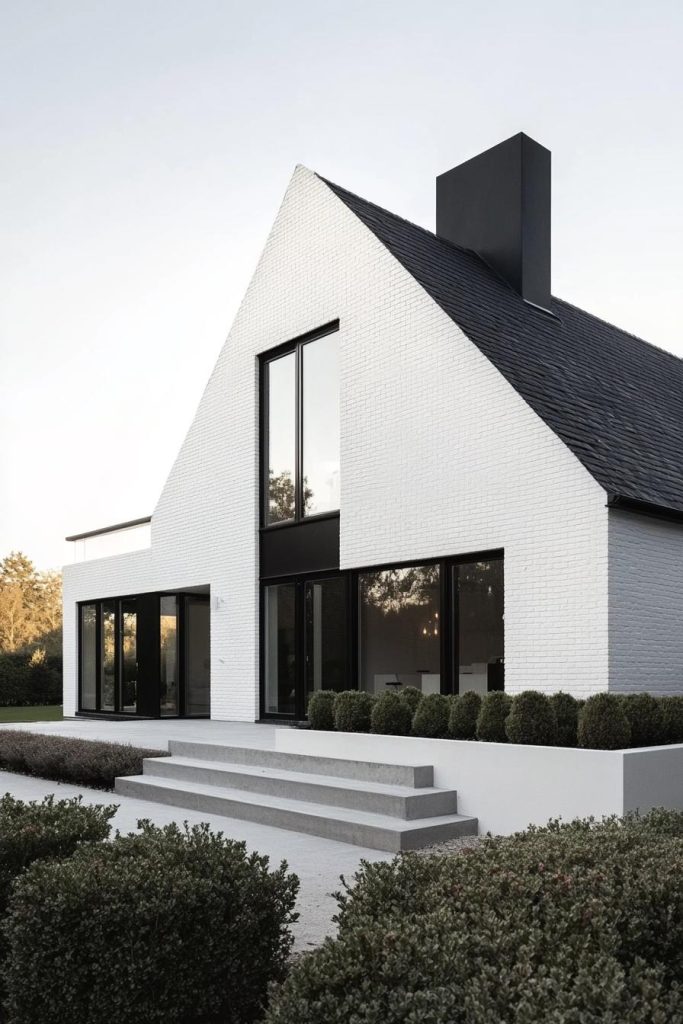 76 White House Designs with Black Trim