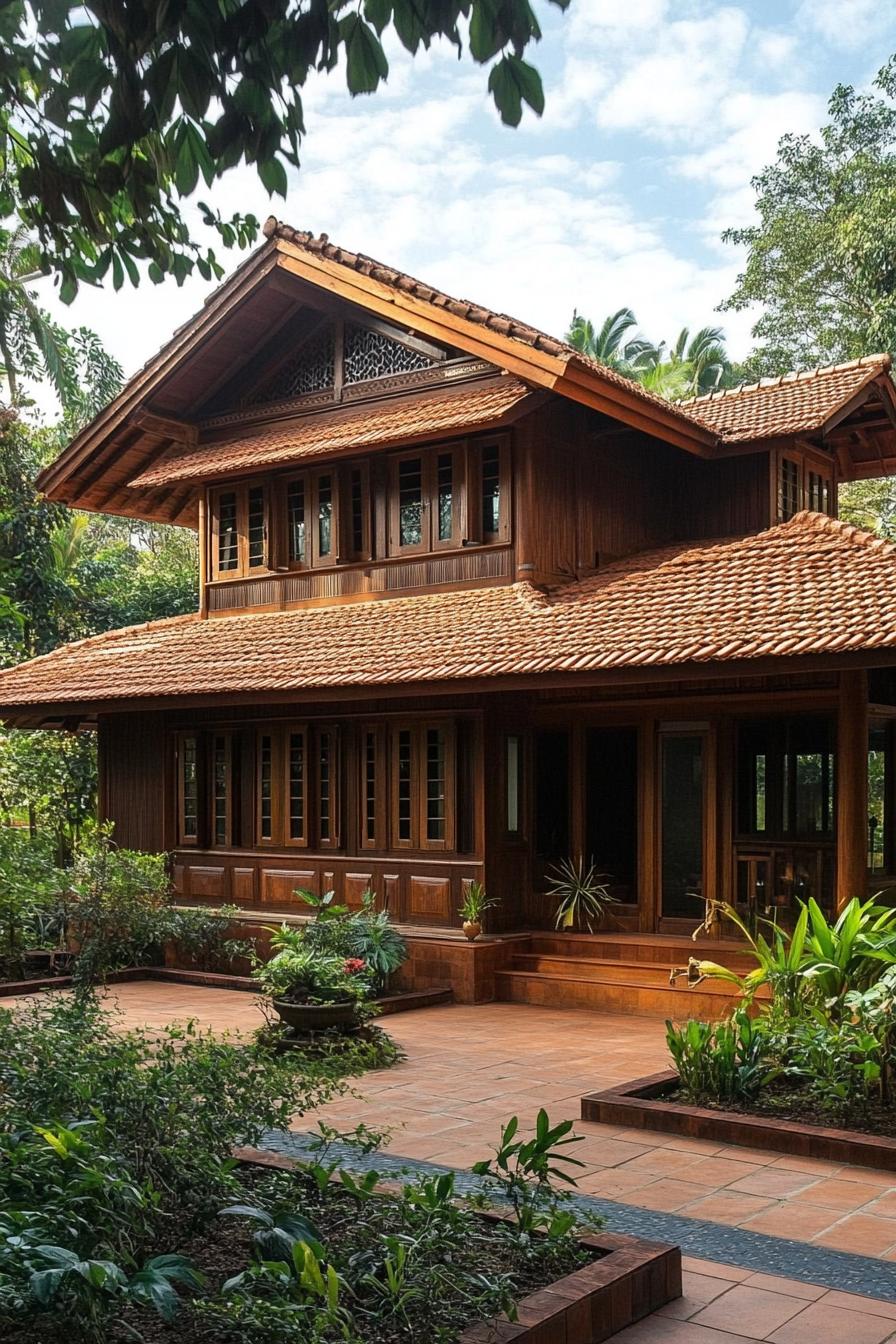 Charming Kerala home surrounded by lush greenery