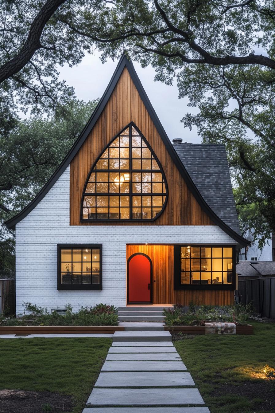 Modern Tudor cottage with striking windows