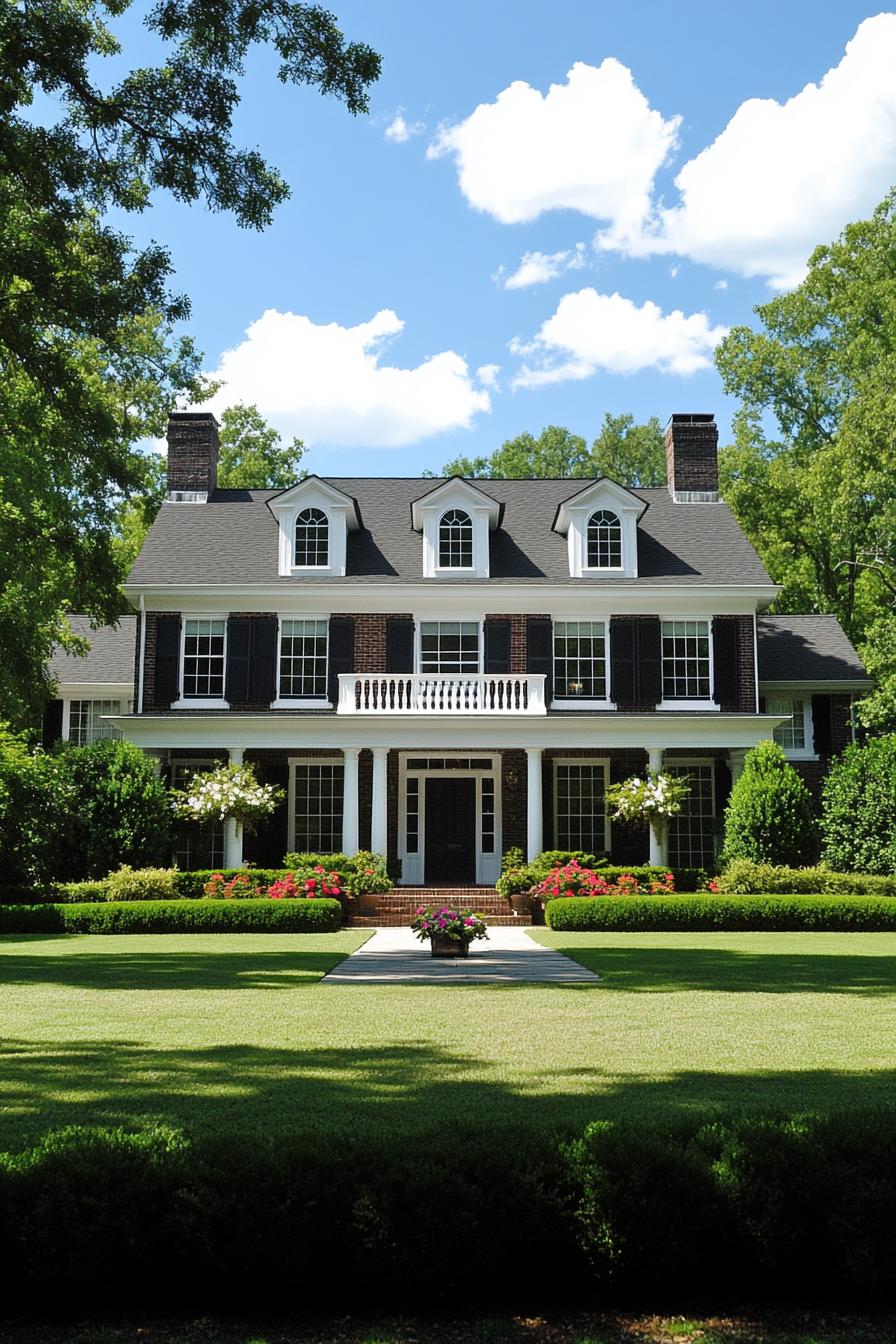 Classic Southern home with a manicured lawn and a welcoming porch