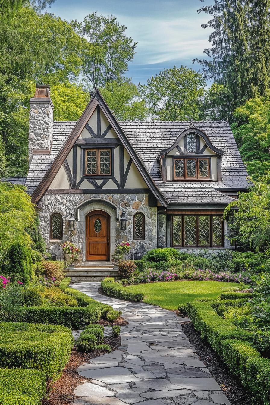 Charming Tudor-style cottage with lush garden