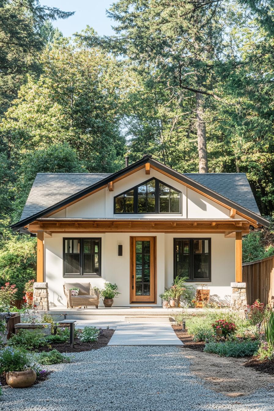 Charming small cottage with a cozy front porch