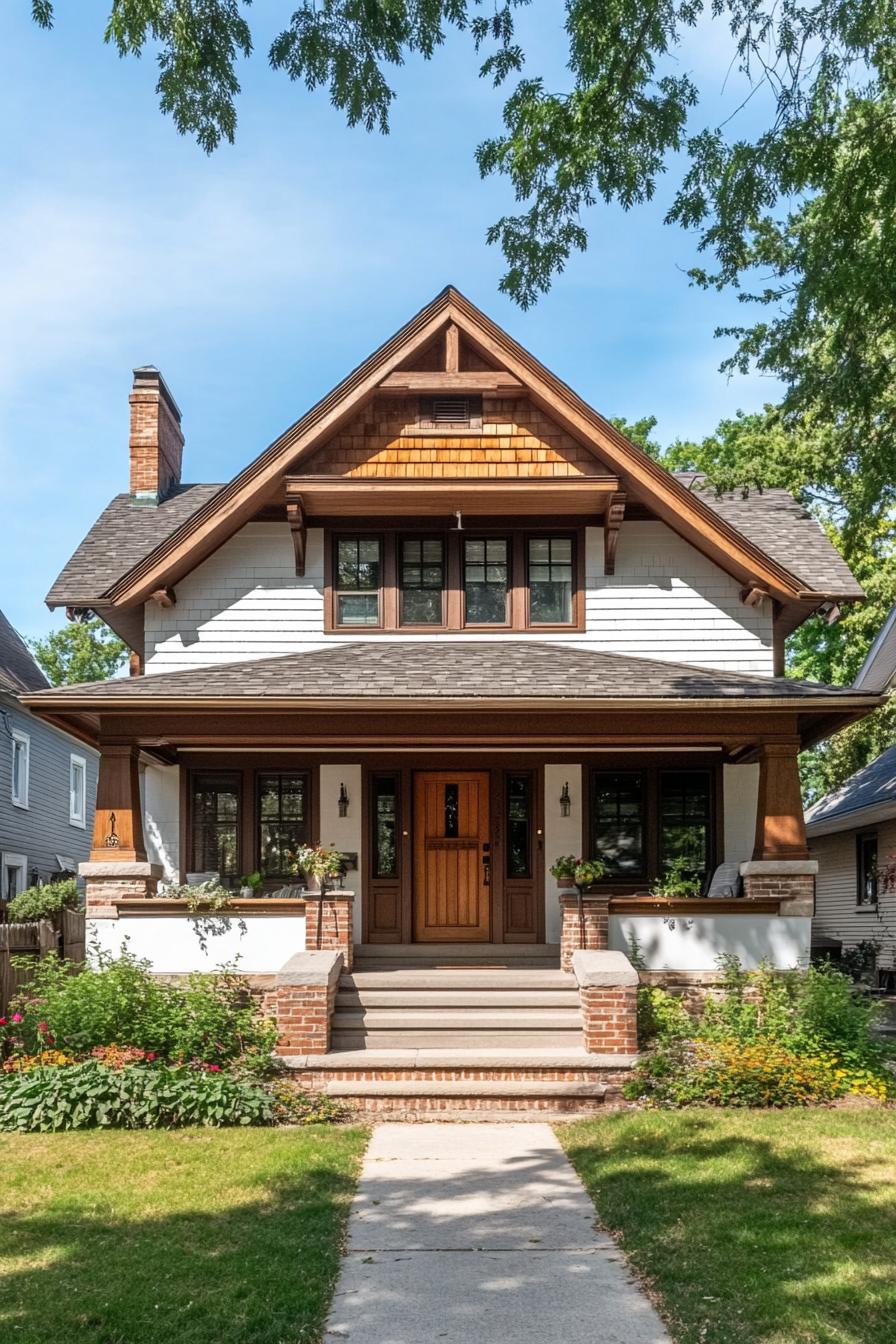 Front of a Craftsman cottage with a welcoming porch