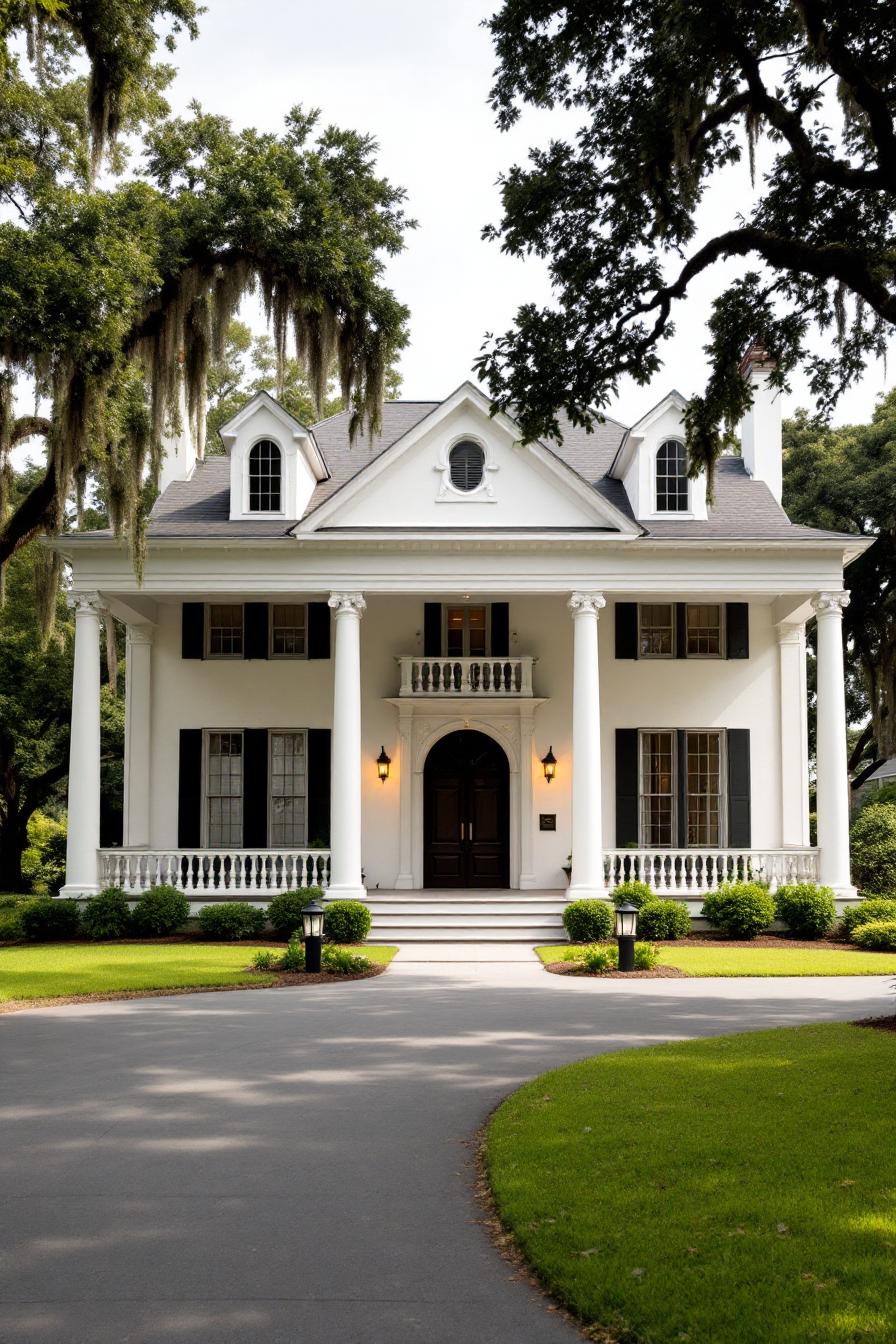 Classic southern home with towering white columns