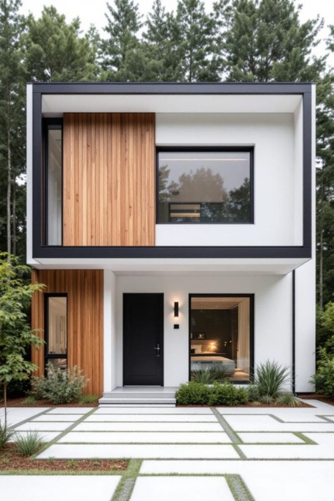 76 White House Designs with Black Trim