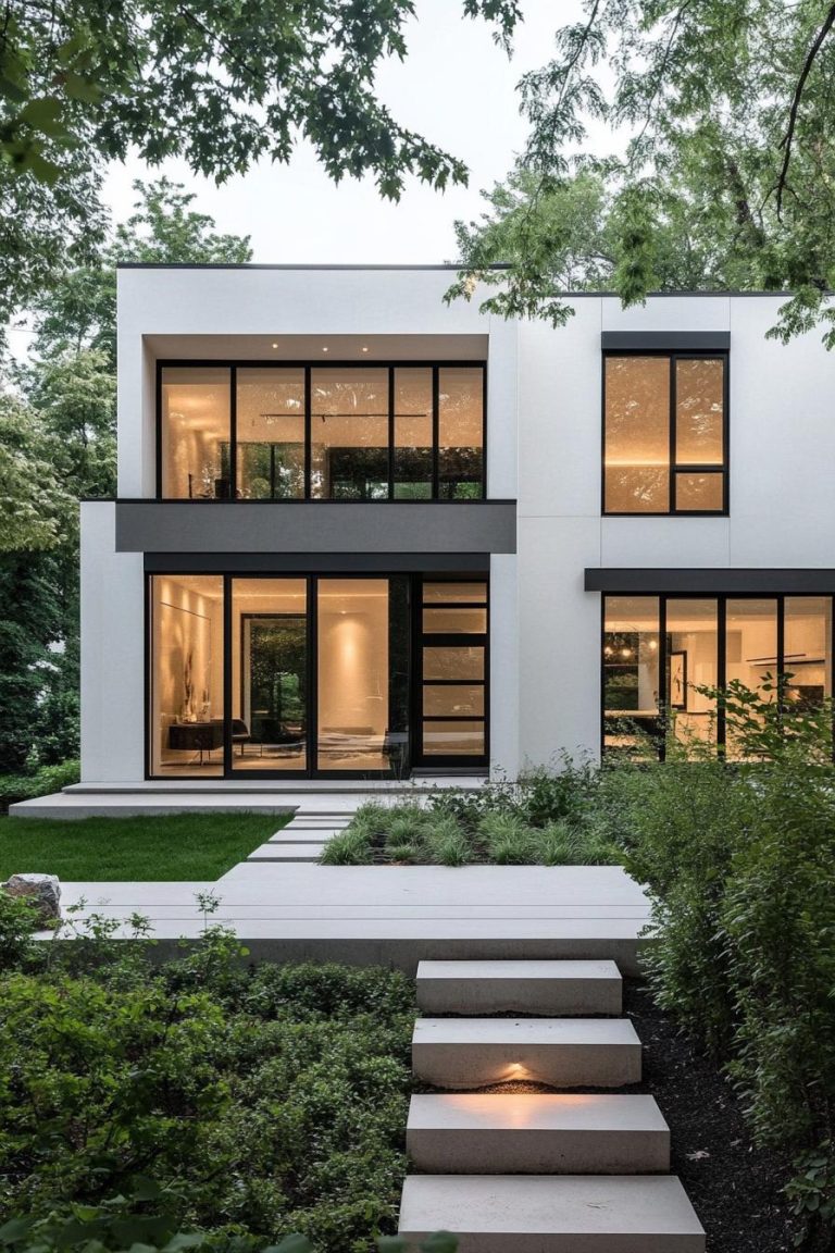 Stunning Minimalist Penthouse Design With Exterior Overhangs image