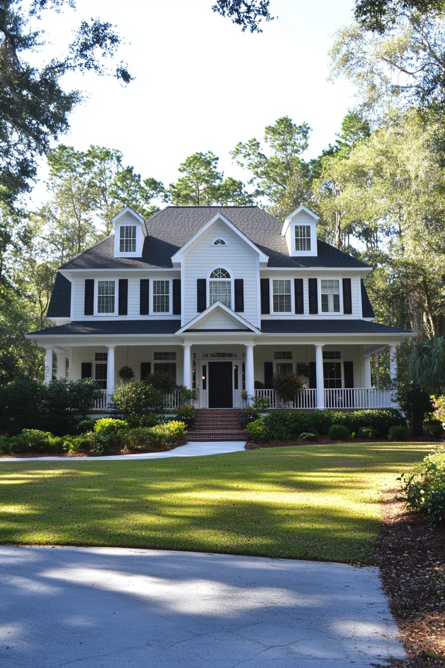 Classic Southern home with a wraparound porch