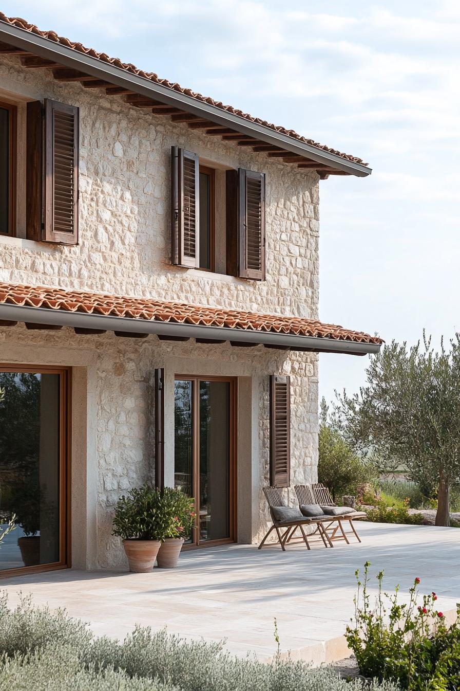 Charming stone villa with wooden shutters