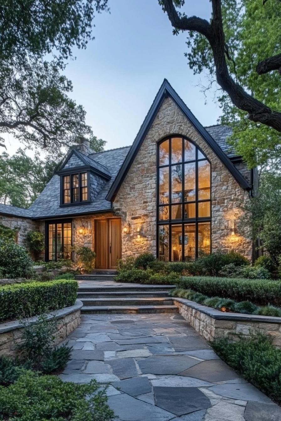 Charming stone cottage with large windows