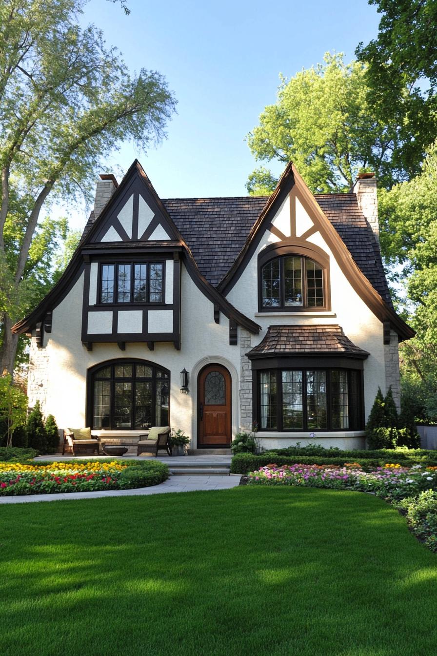 Charming Tudor-style cottage with lush lawn