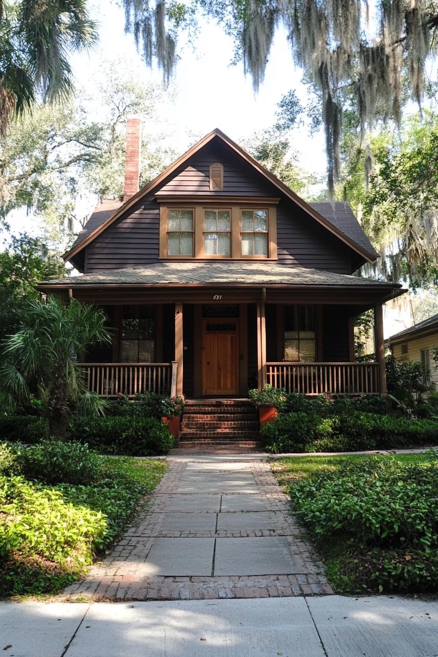 Charming craftsman house with a wooden porch