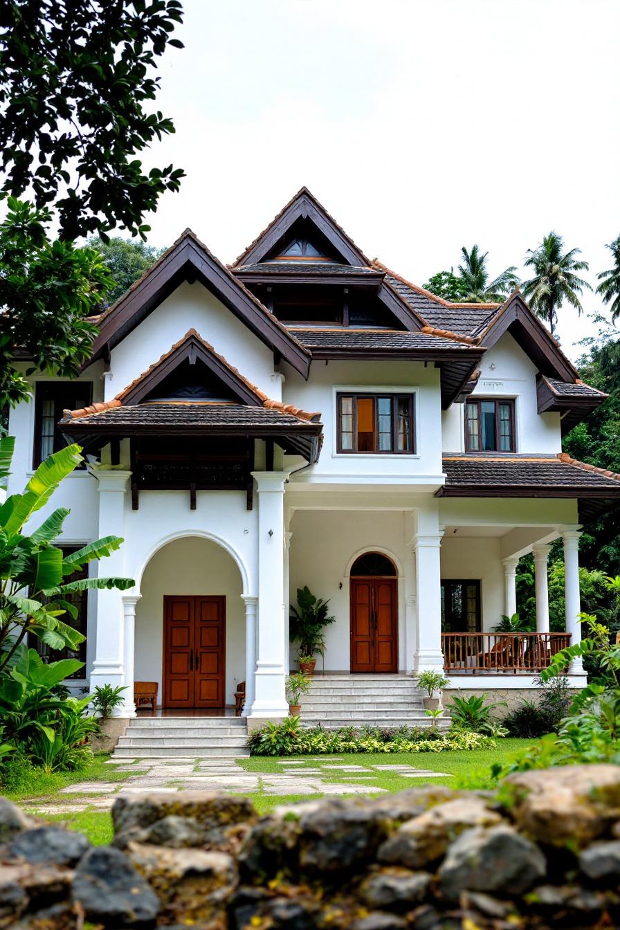 Charming Kerala house with lush greenery