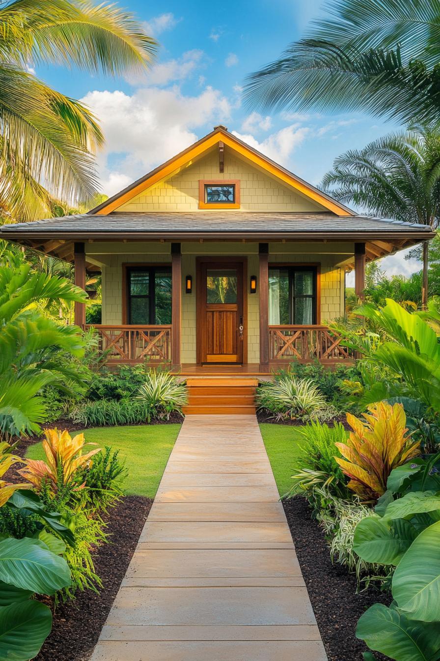 Charming tropical cottage with a welcoming entrance