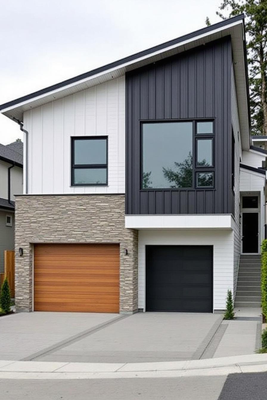 Modern house with a sleek skillion roof