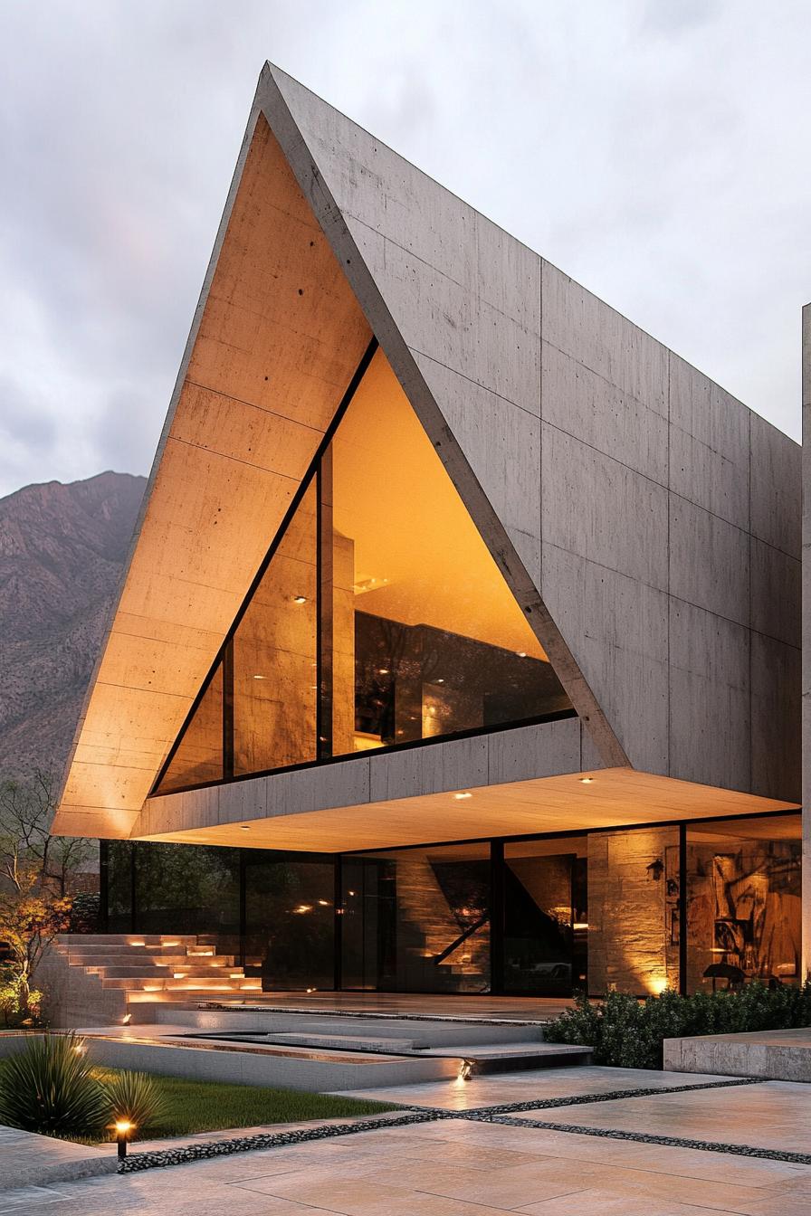 House with modern triangular design