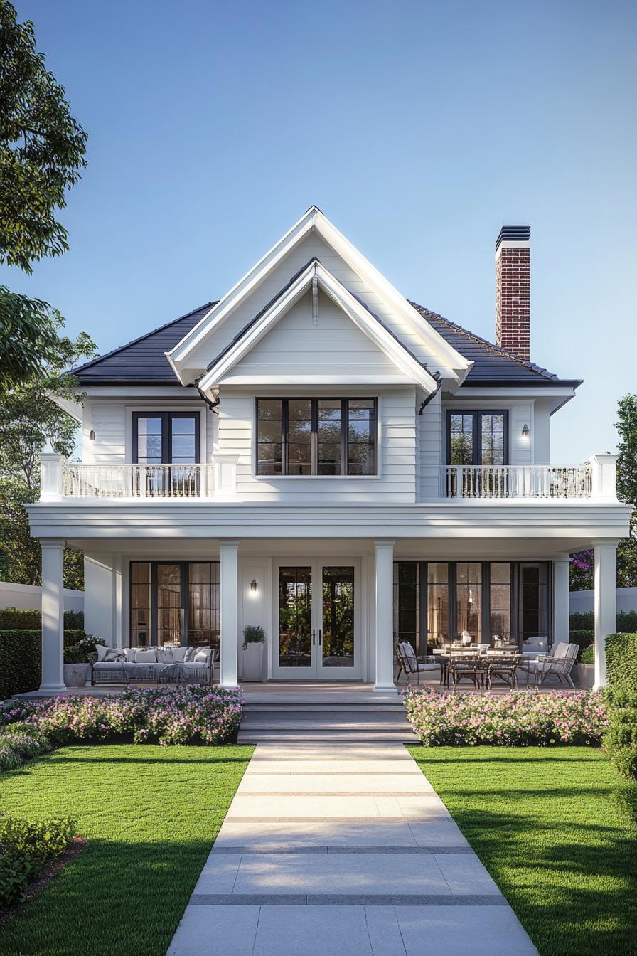 Charming coastal house with a welcoming porch