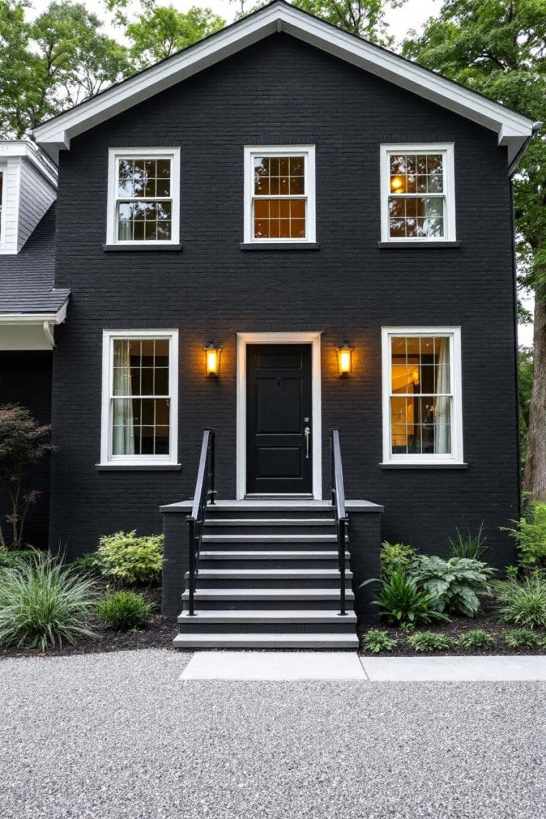 76 Black Brick Houses with Serious Curb Appeal