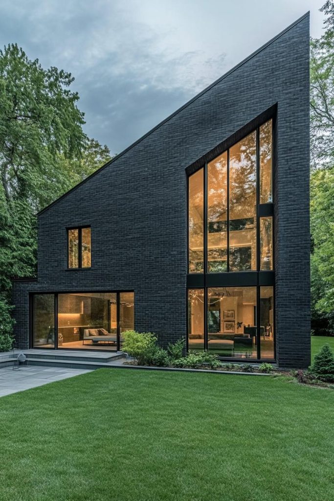 76 Black Brick Houses with Serious Curb Appeal