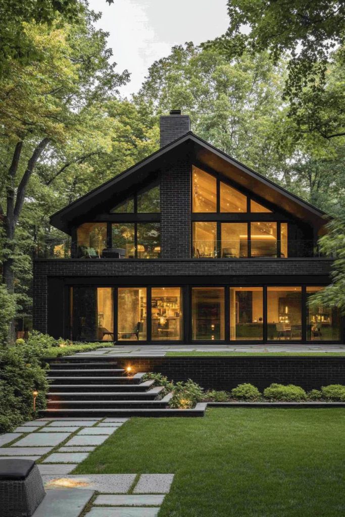 76 Black Brick Houses with Serious Curb Appeal