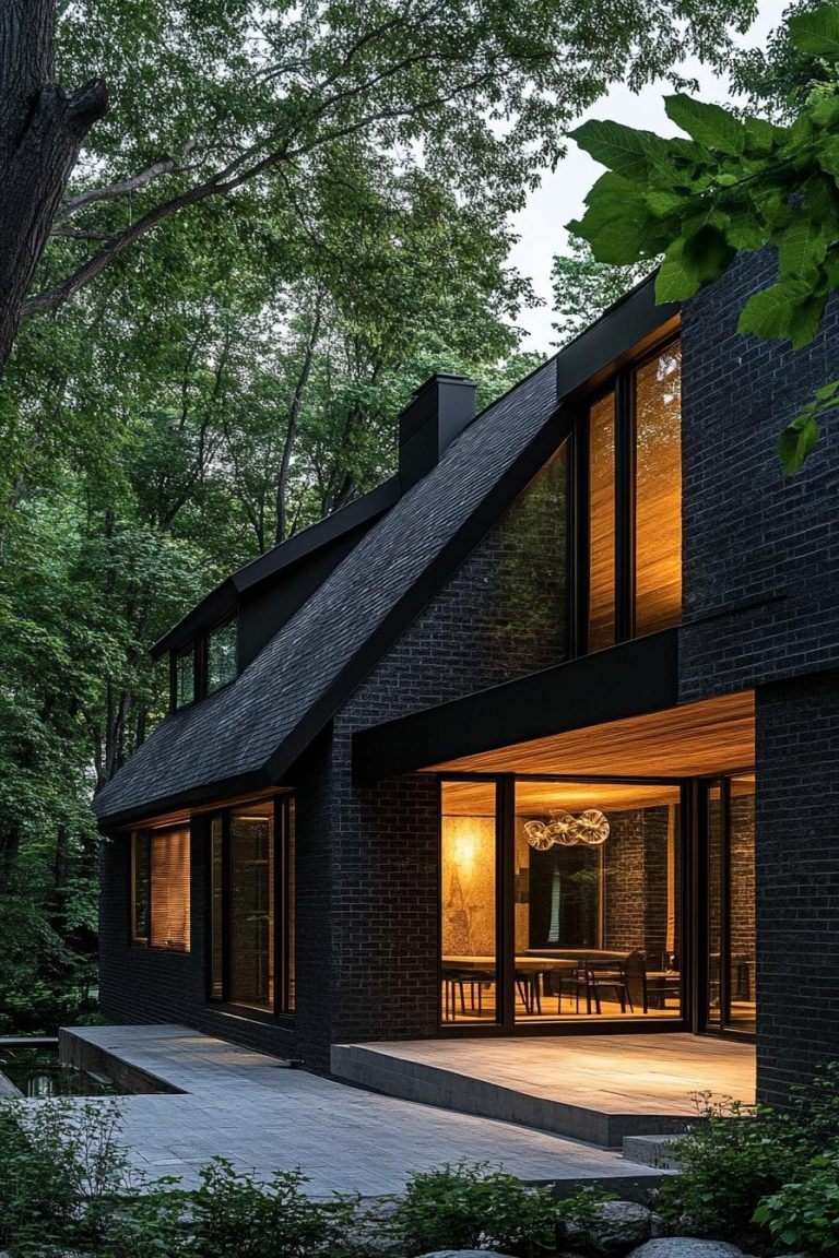 76 Black Brick Houses with Serious Curb Appeal