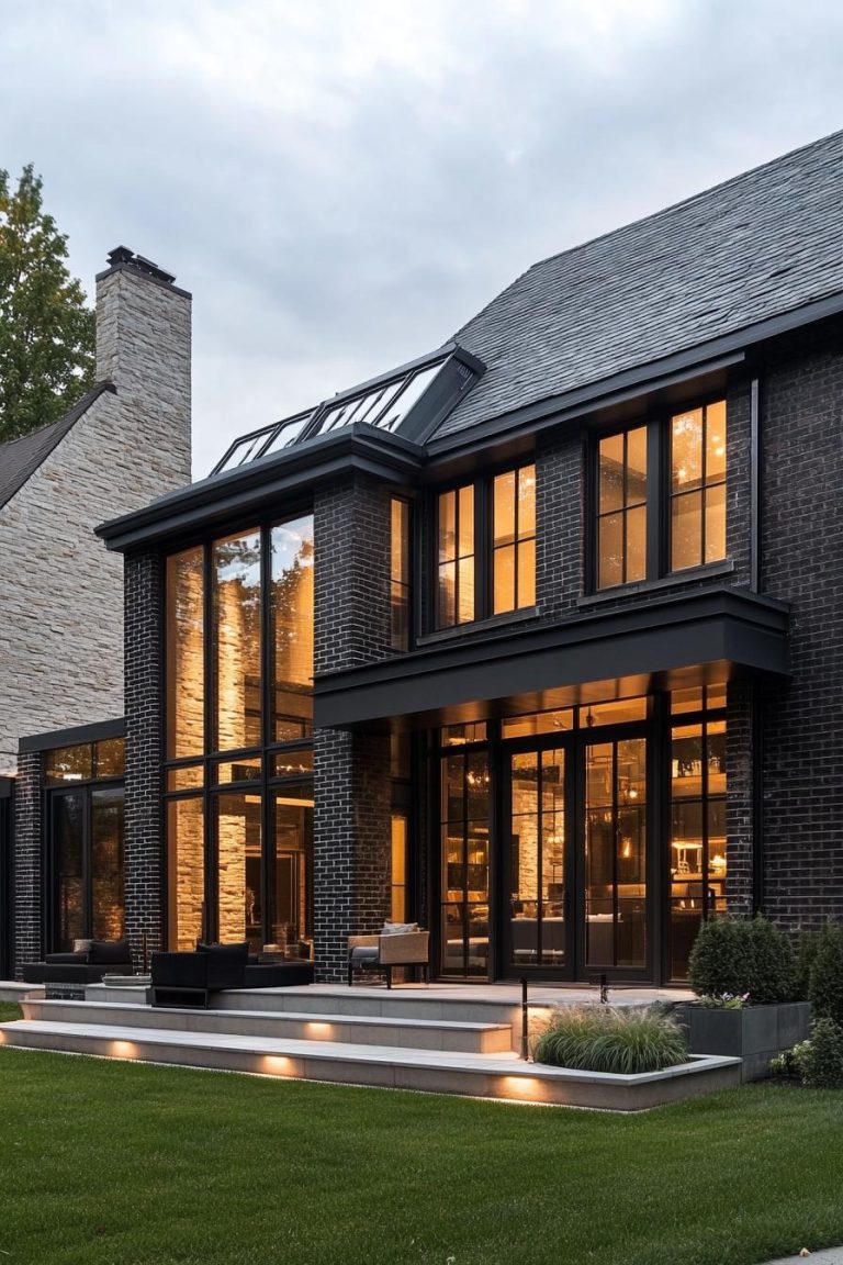 76 Black Brick Houses with Serious Curb Appeal