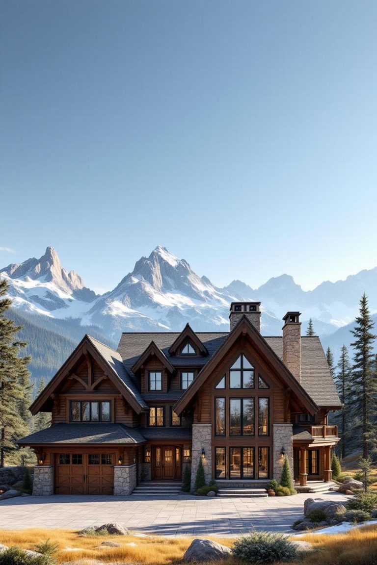 View of 38 Stunning Luxury Mountain Dream Homes