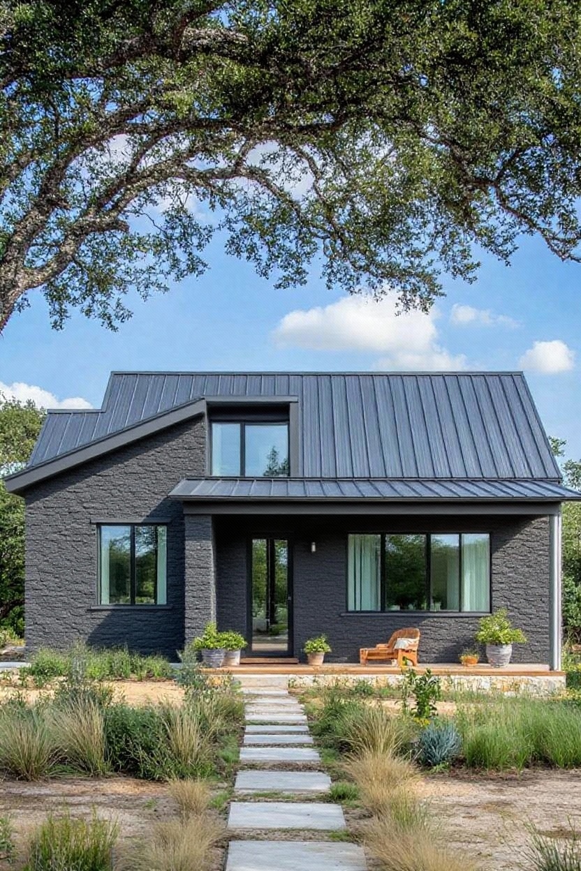 change house siding to slate panels