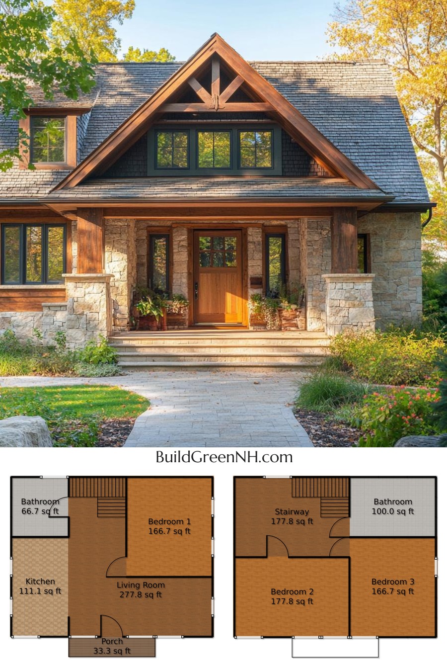 Whistling Willow Cabin Under the Sunshine: Cottage House Floor Plans