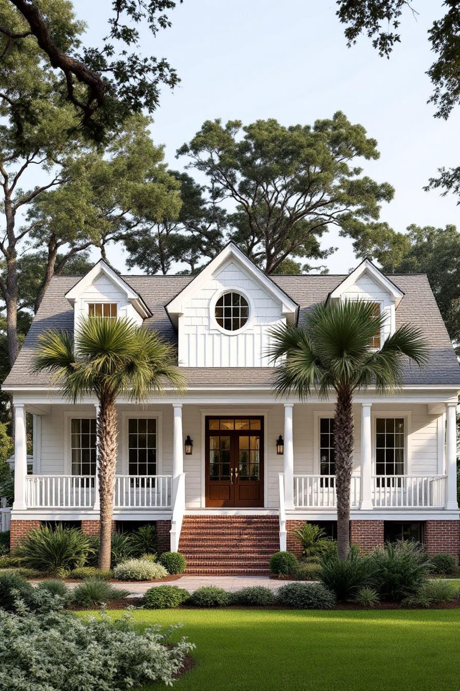 Classic Lowcountry Home with White Exterior