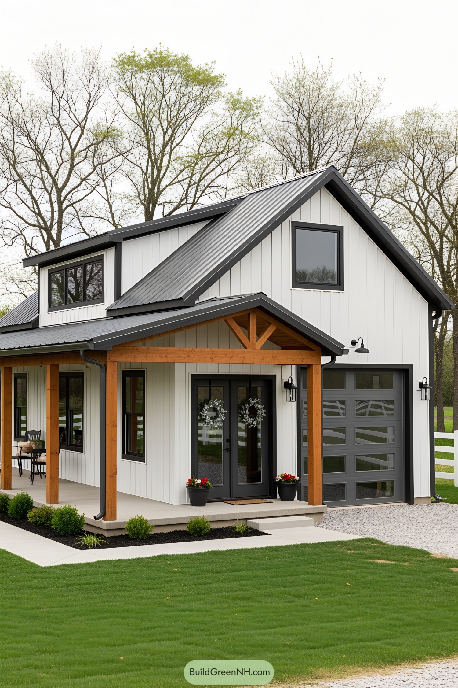 Small barn-style home with modern features