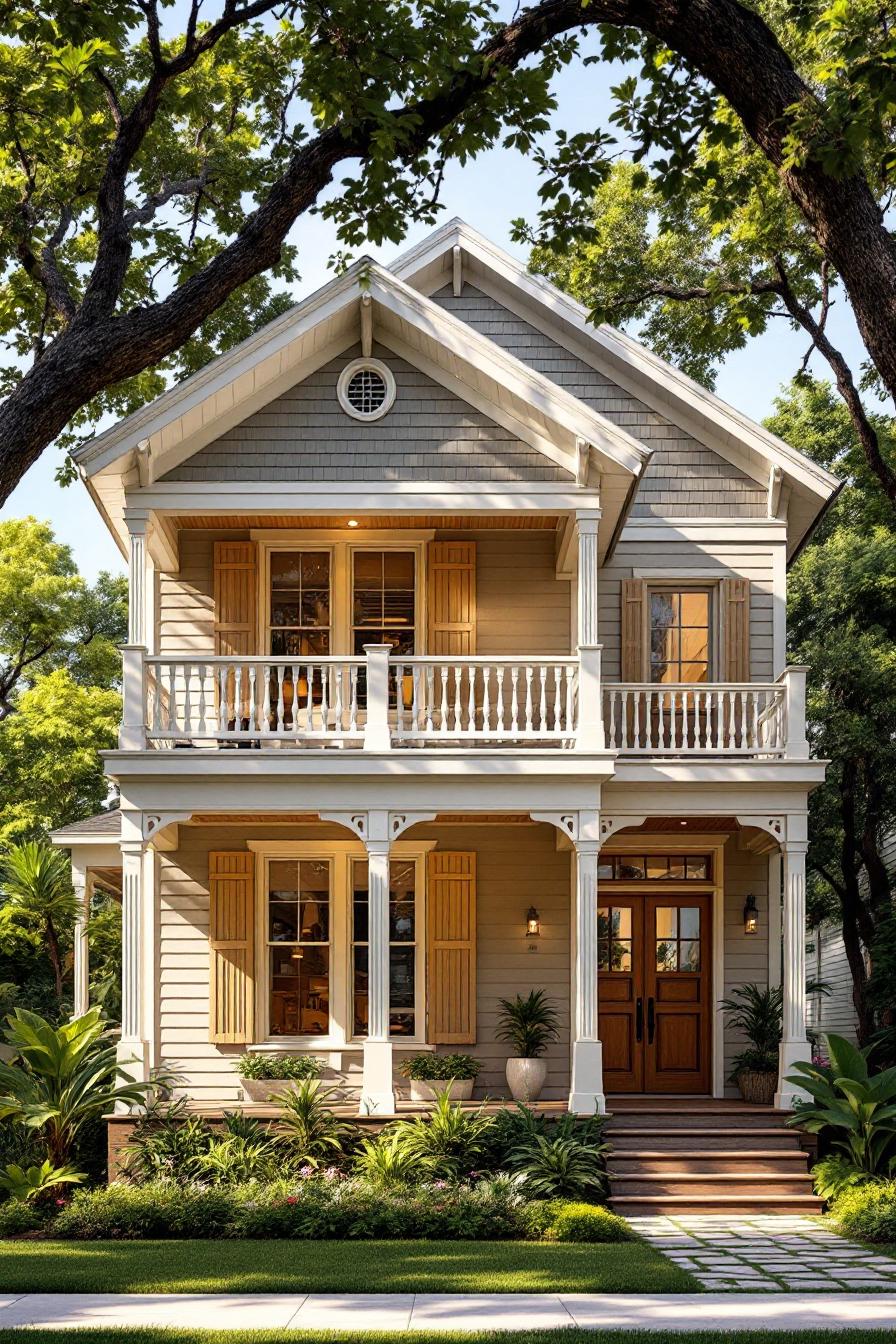 Charming cottage with a classic front porch and shutters