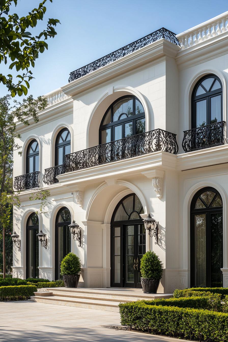 Luxurious villa with ornate details