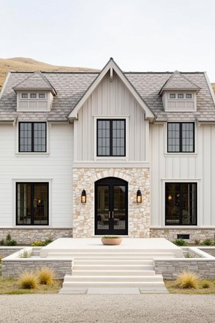 Charming country house with stone and shingle exterior