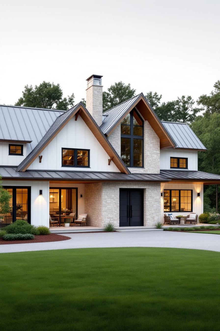 Modern country house with a sleek design