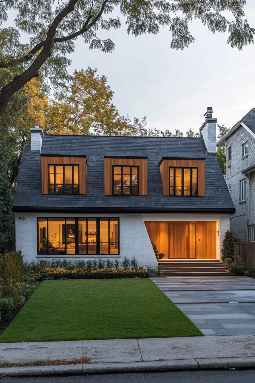 Stylish dormer bungalow with lush lawn