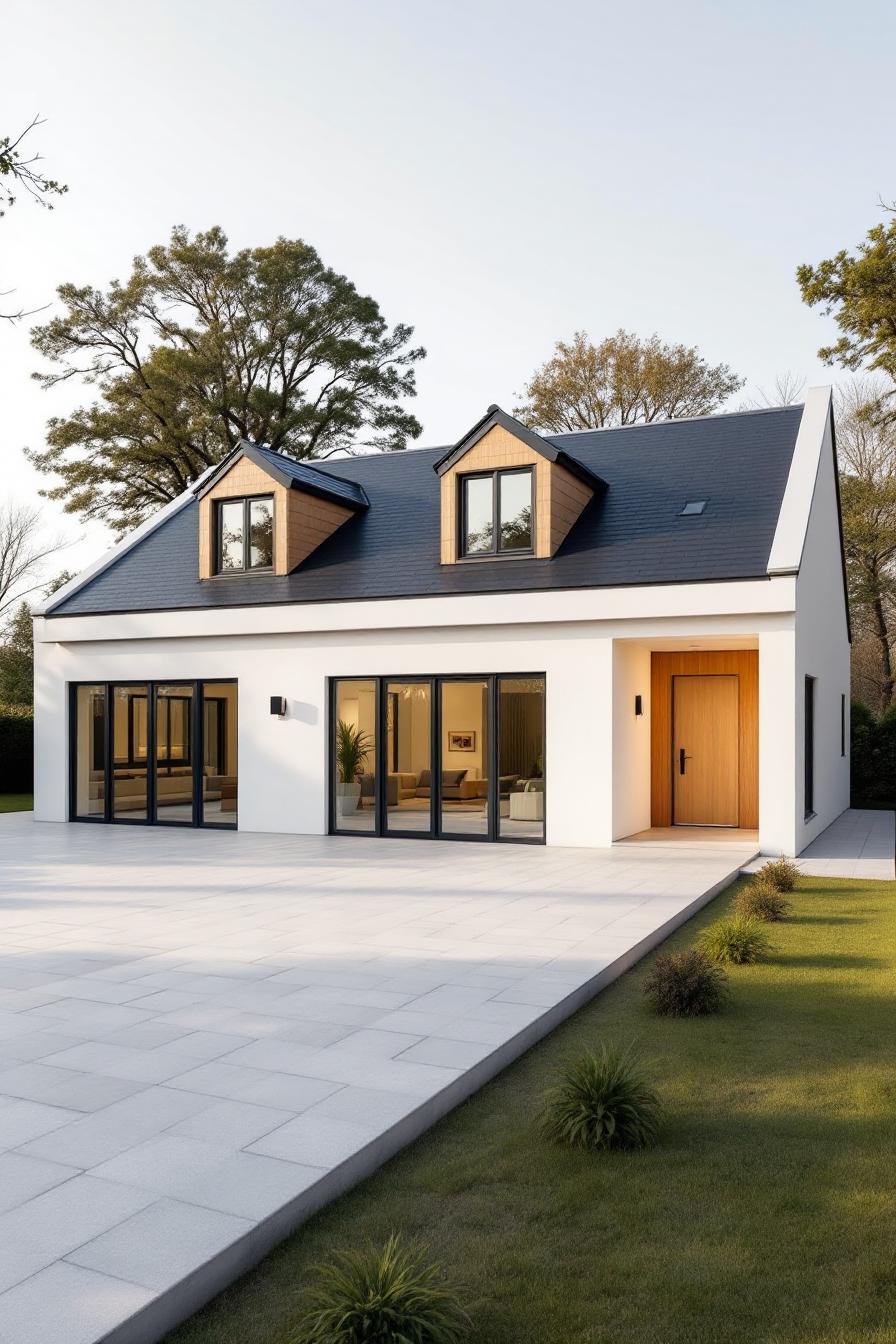 Dormer bungalow with modern design and spacious patio
