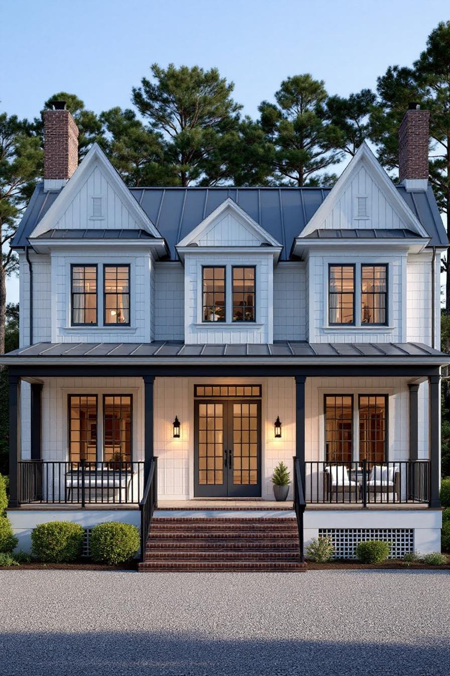 Charming two-story Southern home with inviting porch